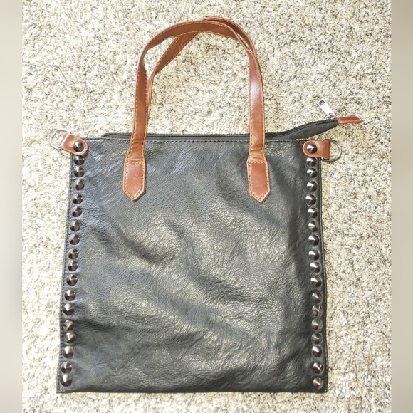 Leather Studded Tote Bag - Picture 1 of 6